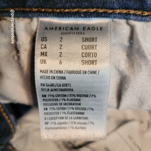 American Eagle Jeans 2 S Jegging Low Rise Next Level Stretch Medium Dark Wash - Picture 6 of 13